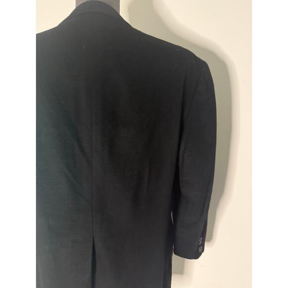Oxxford Clothes Neiman Marcus Cashmere Suit Jacket Black Size 42 R JL - Picture 7 of 15